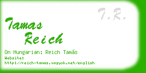tamas reich business card